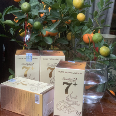 Viên Uống Đông Trùng Linh Chi 7+ Hỗ Trợ Tăng Đề Kháng, Giảm Mệt Mỏi PNC Healthcare Hộp 60 Viên