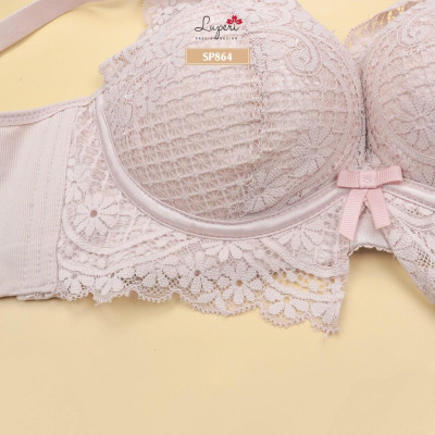 Áo Lót Nâng Ngực Nữ Không Gọng Cao Cấp LUPERI LU3AL864 Siêu Nâng Quả Đắp Ren Phù Hợp Cho Nàng Ngực Nhỏ Và Vừa