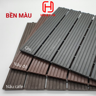 Vỉ lót sàn nhựa uPVC cao cấp 3T-450, Tấm nhựa trải sàn trang trí ban công / sân vườn / sân thượng; lót sàn chống trơn trượt nhà tắm / bể bơi - Hàng Việt Nam chất lượng cao