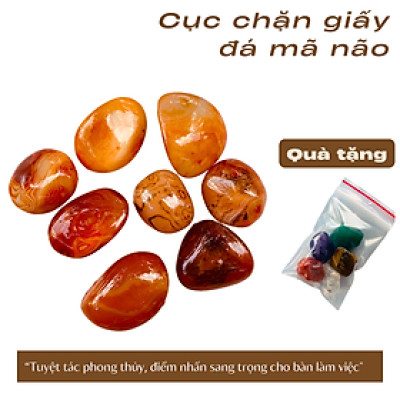 Đá Mã Não Phong Thủy NHASAN Chặn Giấy Sang Trọng 