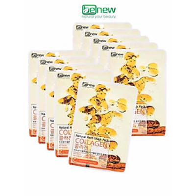 Bộ 10 Miếng Mặt Nạ Chống lão hóa Benew Natural Herb Mask Collagen ( 22ml / miếng ) - Hàng Chính Hãng 
