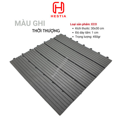 Vỉ lót sàn nhựa uPVC cao cấp 3T-450, Tấm nhựa trải sàn trang trí ban công / sân vườn / sân thượng; lót sàn chống trơn trượt nhà tắm / bể bơi - Hàng Việt Nam chất lượng cao