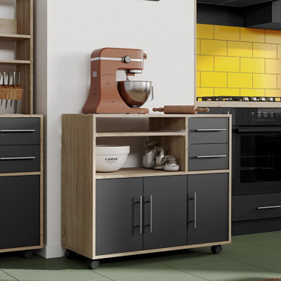 Tủ phòng ăn bằng gỗ công nghiệp thiết kế đa năng SMLIFE Dominics