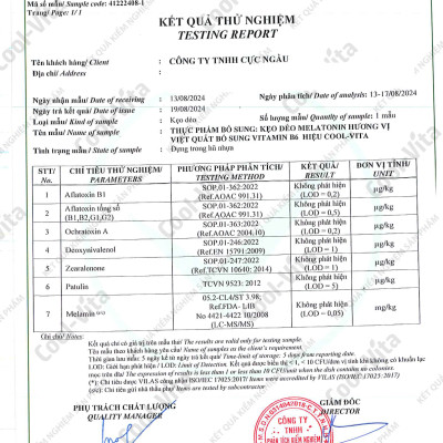 Kẹo Dẻo Melatonin Hỗ Trợ Giấc Ngủ Ngon Sleep Well Gummies & Hỗ Trợ Giảm Căng Thẳng Vị Việt Quất Kết Hợp Vitamin B6 Coolvita – (60 viên x 3g)/hộp