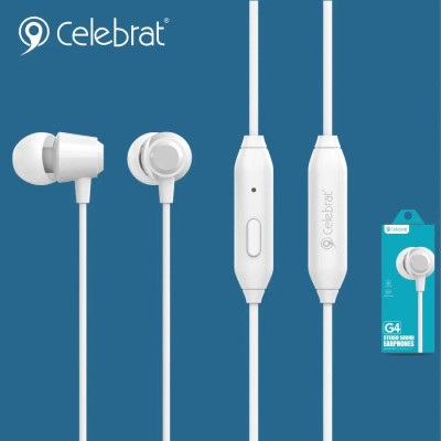 Tai nghe Earphone Celebrat G4 chân cắm tròn 3.5 ly, hàng chính hãng