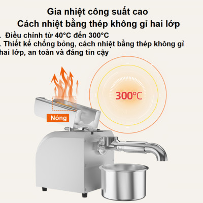 Máy ép dầu thực vật Nóng và Lạnh, dùng trong gia đình. Thương hiệu Mỹ cao cấp Septree - Z5. HÀNG CHÍNH HÃNG