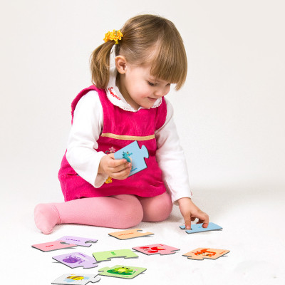 Bộ Xếp hình Ghép nối Thông Minh - Cho bé 1,5t + - 6 Chủ đề (Song ngữ Việt Anh)