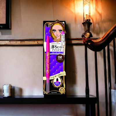 Bút Chì Sáp Kẻ Mí Mắt Không Trôi Nét Vẽ Tự Nhiên Dạng Xoay Màu Nâu Kissme Heroine Make