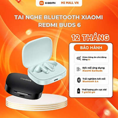 Tai Nghe Bluetooth Xiaomi Redmi Buds 6 - Hàng Chính Hãng, Bảo Hành 6 Tháng