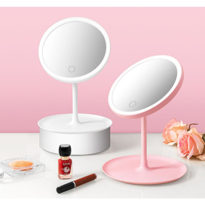 Gương Để Bàn Đèn LED Gương Cảm Ứng Để Bàn Trang Điểm，Gương Có 3 Chế Độ Sáng - Giao màu ngẫu nhiên
