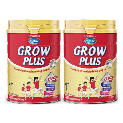 COMBO 2 HỘP SỮA BỘT DIELAC GROW PLUS 1+ 900G (CHO TRẺ TỪ 1 - 2 TUỔI)