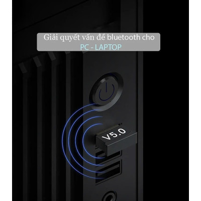 USB BLuetooth 5.0 USB Dongle - Dùng cho PC, Laptop - Kết nối với tai nghe, loa bluetooth, gamepad - Hàng Nhập Khẩu