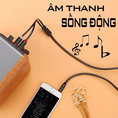 Ugreen UG10510AV116TK 2M màu Đen Cáp âm thanh 2 đầu Bông sen sang 3.5mm dương - HÀNG CHÍNH HÃNG