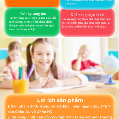 Bộ Đồ Chơi Khoa Học Và Công Nghệ Tự Làm DIY Wood Steam, Đồ Chơi Lắp Ghép STEM, Đồ Chơi Gỗ Cao Cấp Máy Bay 2 Động Cơ