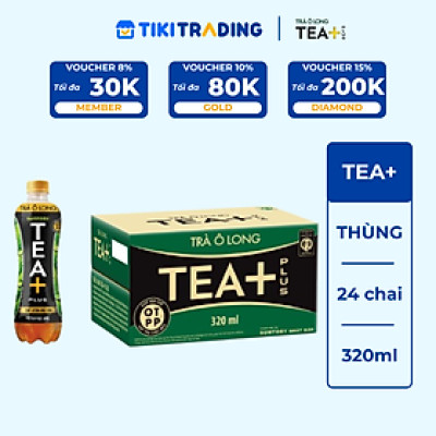 Thùng 24 Chai Trà Ô Long Tea+ Plus (320ml/Chai)