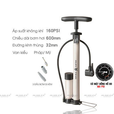 Bơm Tay Xe Đạp XunTing XT-P32 với tay cầm chống trượt, đầu bơm đa van 160PSI, Đa Dụng cho Xe Đạp, Xe máy, Xe Ô Tô, thân kim loại, lõi bơm nhôm, kín chống ngược khí - Mai Lee