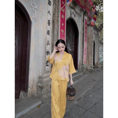 Đồ Lam Đi Chùa Lụa mịn mát L5