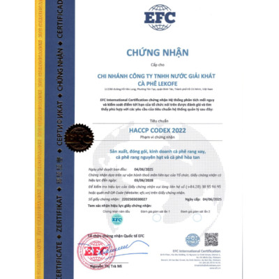 Cà phê nguyên hạt Sức Mạnh Lekofe 70% Robusta 30% Culi Đậm đà thơm ngon Túi 1000g