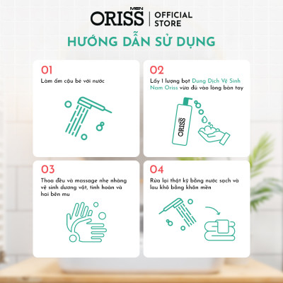 Dung Dịch Vệ Sinh Chuyên Dụng Cho Nam Giới Dạng Bọt Oriss Men Elegent 120ml/chai
