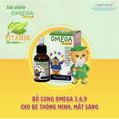 Pharmalife Fitobimbi OMEGA Junior Phát triển não bộ cho bé, tốt cho mắt, Lọ nhỏ giọt 30ml