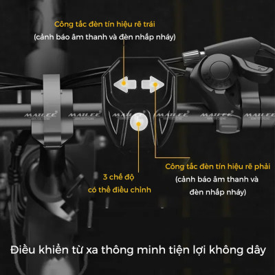 Đèn Hậu Xe Đạp LED Tín Hiệu Xi Nhan Rẽ Trái Phải FY-1825 600mAh Sạc USB Không Dây Chống Nước IPX5 Địa Hình 5 Chế Độ - Mai Lee