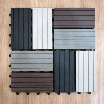 Vỉ Nhựa Lót Sàn Cao Cấp Thương Hiệu ANKAN Bốn Màu Đan Xen, Vỉ Gỗ Nhựa Ngoài Trời, Vỉ Nhựa Lót Sàn Ban Công, Lót Sàn Nhà, Trang Trí Sân Vườn, Lót Sàn Nhà Tắm, Trang Trí Hồ Bơi, Tiệm Spa, (1 vỉ)