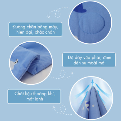 [CHĂN HÈ MÁT LẠNH] Mền lạnh I Cool Advance NIN House NM8027 1m6x2m1 | Chăn chần bông Ice Silk lạnh như tencel