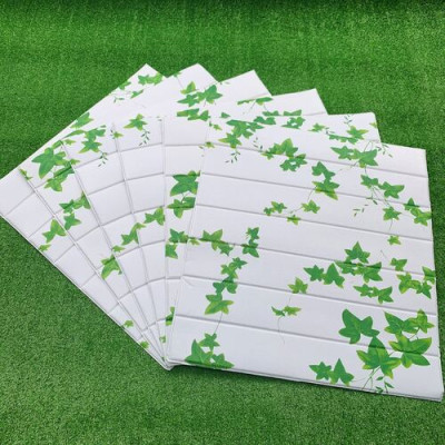 Bộ 5 Tấm Xốp Dán Tường Vân Gỗ Dây Leo Cách Âm, Chống Va Đập, Bền Đẹp, Sang Trọng