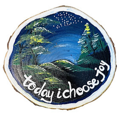 Tranh Vẽ Tay Trên Gỗ Thông Today I Choose Joy Decor Trang Trí Độc Bản Handmade