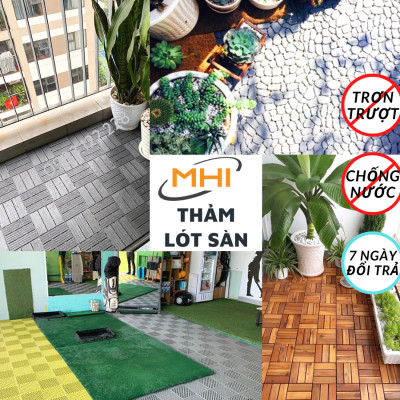 Vỉ Nhựa Lót Sàn Ban Công Kiểu Viên Sỏi. Tấm nhựa lót sàn Nhà Tắm/Hồ Bơi/Sân Thượng/Sân Vườn. Hàng VNXK 