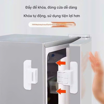 2 Chốt Cánh Tủ , Khóa Tủ Lạnh, Cánh Tủ Ngăn Kéo, Giữ An Toàn, Chắc Chắn, Nhỏ Gọn Tiện Dụng Gia Đình- TakyHome 3108set2