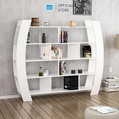 Kệ Gỗ Hiện Đại Với Thiết Kế Hình Cung Tròn Độc Đáo, Sáng Tạo Thương Hiệu SIB Decor KS310