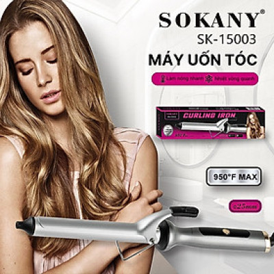 Máy uốn tóc xoăn SOKANY SK15003 chất liệu ceramic an toàn, giúp bạn trải nghiệm tóc xoăn chuyên nghiệp ngay tại nhà - HÀNG CHÍNH HÃNG
