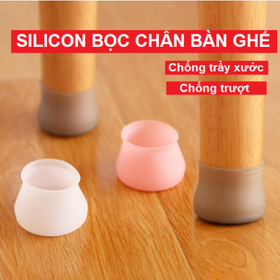 Bộ 20 miếng bọc chân ghế, chân bàn bằng silicon dày, bọc chân bàn chống trượt, chống xước cho sàn gỗ GD365-BocChanGhe-Sili-20 (giao màu ngẫu nhiên)