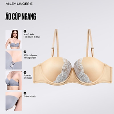 Áo Ngực Cúp Ngang Phối Viền Ren  Miley Lingerie BRM09202