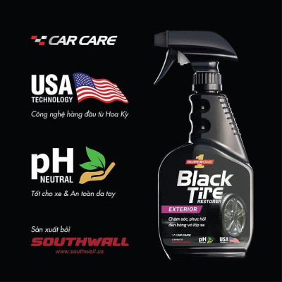 Dung Dịch Dưỡng Đen Bóng Vỏ Lốp Ô Tô SUPERONE Black Tire Restorer - Exterior SOUTHWALL A203