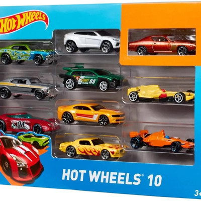 Bộ 10 Siêu Xe Hot Wheels Nhiều Màu 54886 (Mẫu Màu Bên Trong Giao Ngẫu Nhiên)