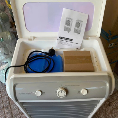 Quạt điều hòa Nineshield KB-588A 45L + tặng 2 đá khô có bánh xe, Motor đồng bền bỉ, êm ái, tiết kiệm điện, dễ dàng vệ sinh, hàng nhập khẩu