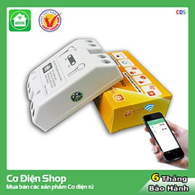 Công tắc thông minh ĐIỀU KHIỂN TỪ XA qua wifi HUNONIC DATIC 1 Kênh 500W - Cơ Điện Shop