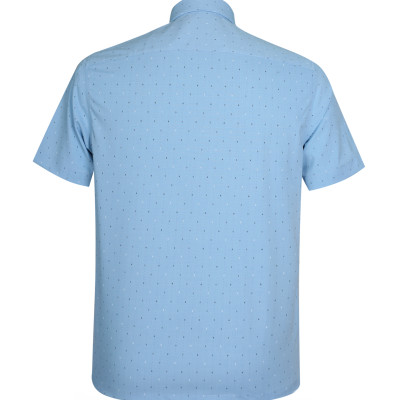 Áo sơ mi nam tay ngắn form suông vạt ngang Khatoco A1MN468T2-CNIN535-2606-N