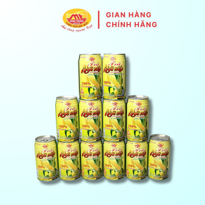 Trà ngô nếp Minh Trung 350ml - Trà Ngô 12 (combo 12 lon)
