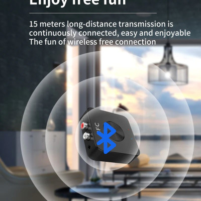 ROGTZ - Bộ Thu Phát Âm Thanh Bluetooth 5.0 2 Trong 1 BT-21, Hỗ trợ NFC, Pin 200mAh 8 Giờ, Chip Xử Lý Âm Thanh Thế Hệ Mới, 2 Cổng Âm Thanh RCA và AUX, Thiết Kế Nhỏ Gọn - Hàng Chính Hãng