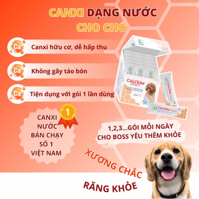 BOSSEN - Calcium Delight for dog Bổ Sung Canxi và Khoáng cho Chó - Hộp 20 gói 5ml