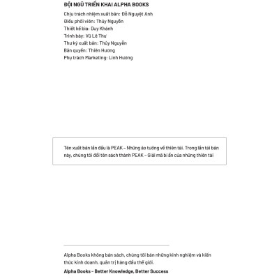 Peak - Giải Mã Bí Mật Của Những Thiên Tài