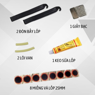 Bộ Vá Săm Xe Đạp Đầy Đủ 13 Chi Tiết - Vá Xe Đạp Chuyên Dụng