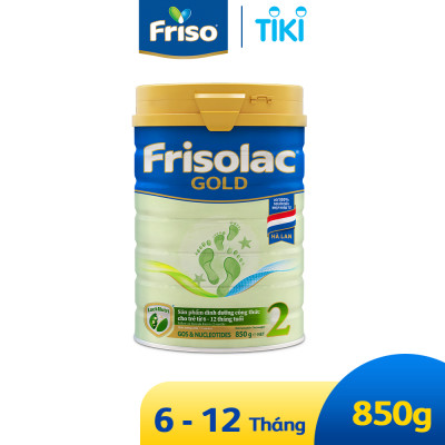 Sữa Bột Frisolac Gold 2 850g Dành Cho Trẻ Từ 6 - 12 Tháng Tuổi