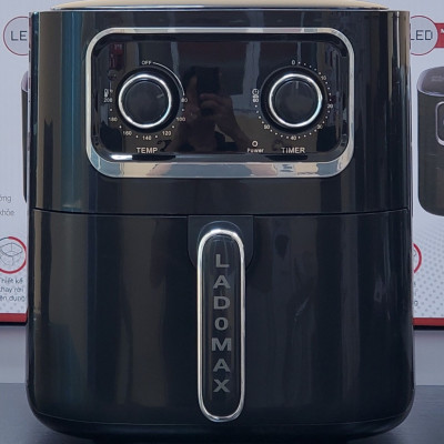 Nồi chiên không dầu 10.5L Ladomax HA-5610 công nghệ đối lưu chiên thức ăn giòn đều, hiển thị số điện tử - LED-Hàng chính hãng