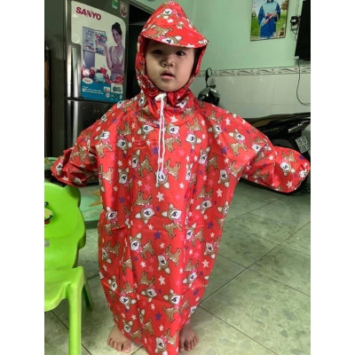 Áo mưa bít trẻ em từ  1 -  4 tuổi ,  áo đi mưa , vải dù  chống thấm ,  họa tiết hoạt hình dễ thương  , kèm túi đựng xinh xắn , giao màu ngẫu nhiên