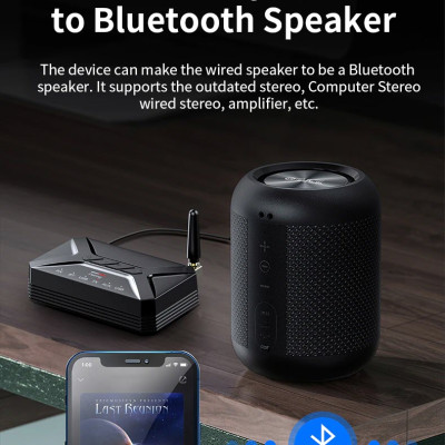 ROGTZ - Bộ Thu Phát Bluetooth 5.0 2 in 1 R22 - Chế độ chuyển đổi linh hoạt, Âm Thanh HD, Độ Trễ Thấp, Khoảng Cách 40m, Hỗ trợ aptX HD, Chip thông minh, Cổng kết nối đa dạng RCA AUX USB - Hàng Chính Hãng