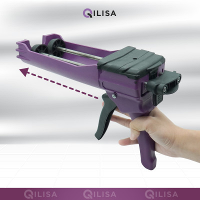 Súng Bơm Keo Chà Ron Qilisa 2 Thành Phần - Súng Bơm Keo Loại Thường Màu Tím